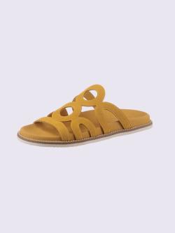 Mules de fabrication espagnole, couleur jaune, taille 39 - helline
