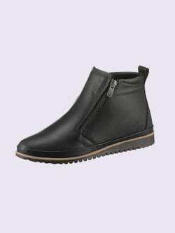 Bottine courte cuir nappa de vache, couleur noir, taille 39 - helline