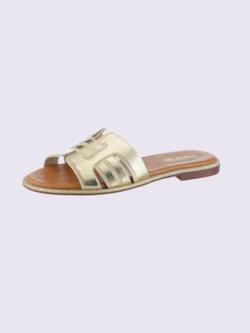 Mules de fabrication espagnole, couleur or, taille 40 - helline