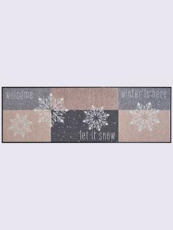 Paillasson pour intérieur et zone extérieure couverte, couleur gris, taille 30x75 cm, marque helline home - helline