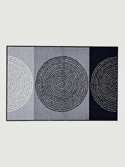 Paillasson imperméable, en intérieur comme en plein air, coleur noir-blanc - HELLINE