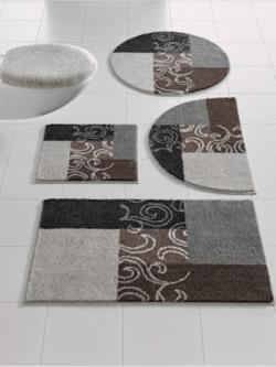 Tapis de bain acrylique, coleur gris-taupe - HELLINE