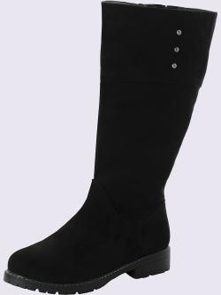 Bottes pour jambe large largeur g*, XL, noir uni, taille 37, Sheego - helline