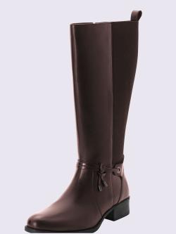 Bottes pour jambe large largeur g*, XL, marron moyen uni, taille 44, Sheego - helline