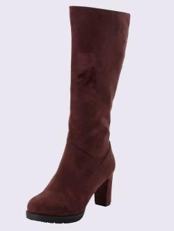 Bottes pour jambe large largeur g*, XXL, rouge foncé uni, taille 39, Sheego - helline