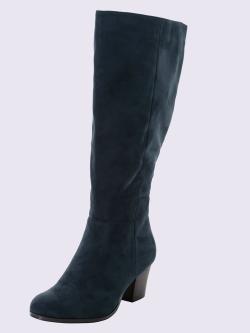 Bottes pour jambe large, XXL, bleu foncé uni, taille 43, Sheego - helline