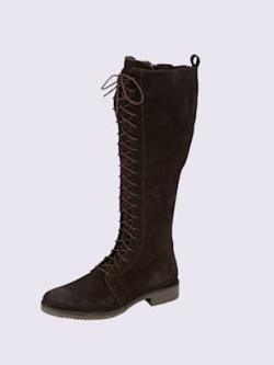 Bottes à lacets voûte plantaire douce, coleur marron foncé - HELLINE