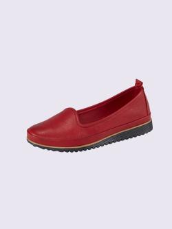 Trotteurs semelle intérieure amovible en cuir, rouge moyen uni, taille 42 - helline