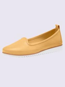 Trotteurs semelle intérieure amovible en cuir, couleur jaune, taille 42 - helline