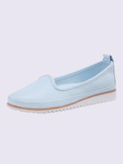Trotteurs semelle intérieure amovible en cuir, bleu clair uni, taille 36 - helline