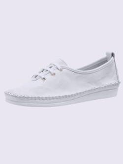 Chaussures à lacets cuir nappa de vache, couleur blanc, taille 40 - helline