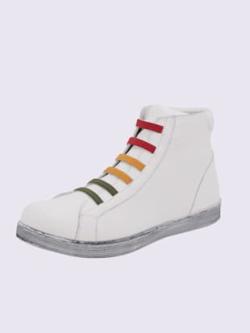 Bottine courte cuir nappa de vache, couleur blanc, taille 42 - helline