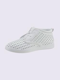 Chaussures à lacets cuir nappa de vache, couleur blanc, taille 39 - helline