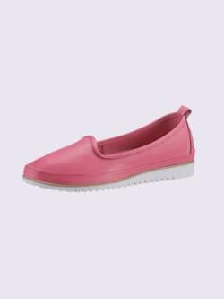 Trotteurs semelle intérieure amovible en cuir, rose moyen uni, taille 42 - helline