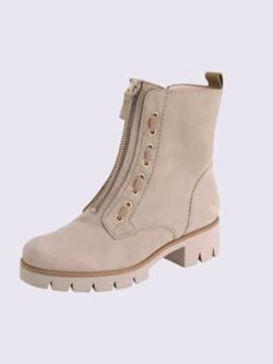 Bottines à lacets cuir de veau haute qualité, coleur sable - HELLINE