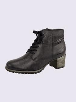 Bottines à lacets de fabrication portugaise, noir uni, taille 38 - helline