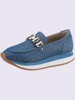 Trotteurs en textile, coleur bleu jean - HELLINE