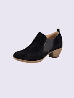 Bottines cuir velours de vache., couleur noir, taille 39 - helline