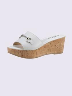 Mules fabriqué en italie, coleur blanc - HELLINE