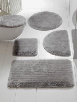 Tapis de bain, gris clair uni, taille 47x50 cm - 45x50 cm, helline home - helline