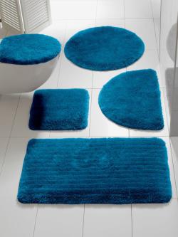 Tapis de bain 100% acrylique, couleur bleu, taille 47x50 cm - 45x50 cm, marque helline home - helline