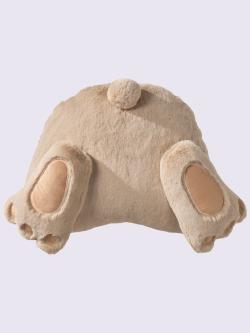 Coussin, marron clair uni, taille 50x70 cm, helline home - helline