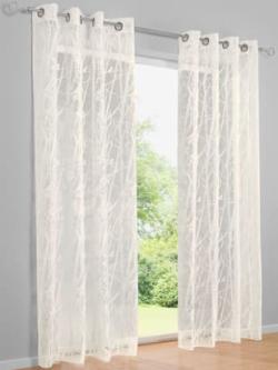 Rideaux 4 longueurs disponibles, Œillets, blanc uni, taille 145x140 cm, helline home - helline
