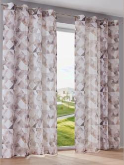 Store décoratif store transparent, couleur marron, taille 245x135 cm, marque helline home - helline