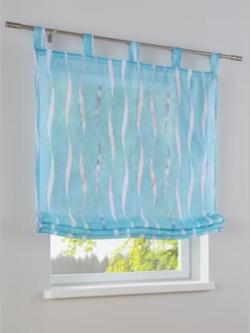 Store-bateau imprimé, coleur turquoise - HELLINE