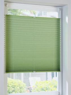 Store vénitien plissé effet plissé avec motif décoratif, coleur vert tilleul - HELLINE