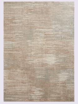 Tapis mélange de matières facile d'entretien, couleur marron, taille 80x150 cm, marque helline home - helline