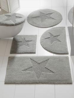 Tapis de bain 100% coton, coleur gris - HELLINE