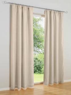 Rideau, Œillets, marron clair uni, taille 225x140 cm, helline home - helline