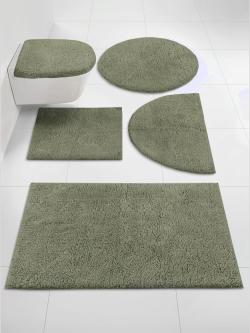 Tapis de bain pur coton, couleur vert, taille 47x50 cm - 45x50 cm, marque helline home - helline