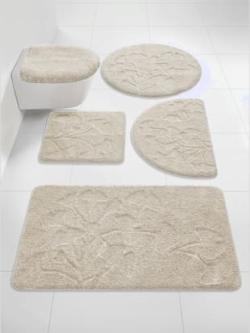 Tapis de bain polyester résistant, couleur couleur ivoire, taille 70x120 cm, marque helline home - helline