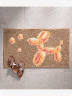 Tapis de bain acrylique facile d'entretien, marron moyen uni, taille 47x50 cm, helline home - helline