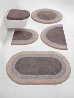 Tapis de bain modèle réversible, coleur gris - HELLINE