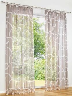 Rideaux, Œillets, blanc à motifs, taille 245x140 cm, helline home - helline