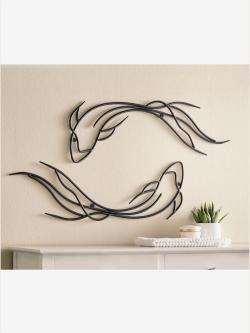 Décoration murale pour mettre vos murs en valeur, couleur noir, taille H/l/P env. 21/59/1 cm, marque helline home - helline