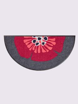 Paillasson pour intérieur et zone extérieure couverte, coleur anthracite-rouge - HELLINE
