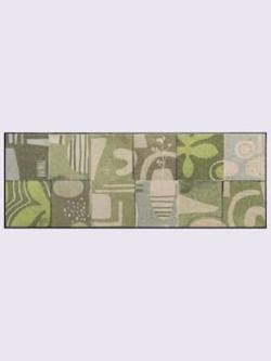 Paillasson pour intérieur et zone extérieure couverte, couleur vert, taille 50x75 cm, marque helline home - helline