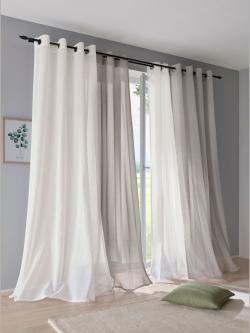Store décoratif store sobre, couleur blanc, taille 175x135 cm, marque helline home - helline