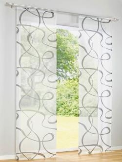Panneau-rideaux rideaux coulissants modernes, couleur blanc, taille 225x60 cm, marque helline home - helline