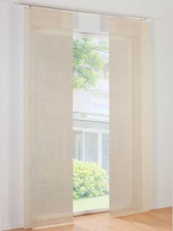 Panneau-rideaux, marron clair uni, taille 225x57 cm, helline home - helline