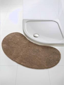 Tapis de bain acrylique facile d'entretien, marron moyen uni, taille 45x100 cm, helline home - helline