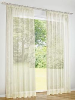Rideaux, Cordon universel, couleur ivoire clair à motifs, taille 175x140 cm, helline home - helline