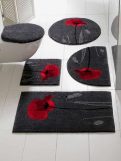 Tapis de bain acrylique, coleur anthracite - HELLINE