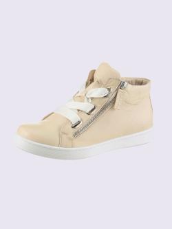 Chaussures à lacets cuir nappa de vache, couleur ivoire moyen uni, taille 39 - helline