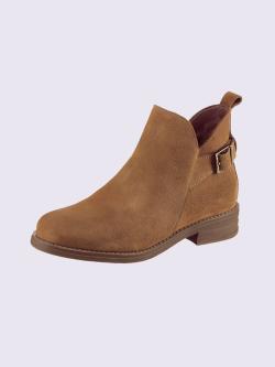 Bottines de fabrication portugaise, marron moyen uni, taille 36 - helline