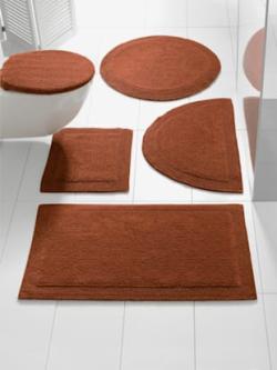 Tapis de bain 100% coton, couleur marron, taille 50x80 cm, marque helline home - helline